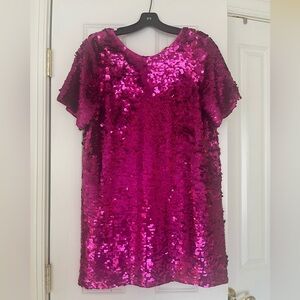 Anthropologie Verb Sequin Shift Mini Dress